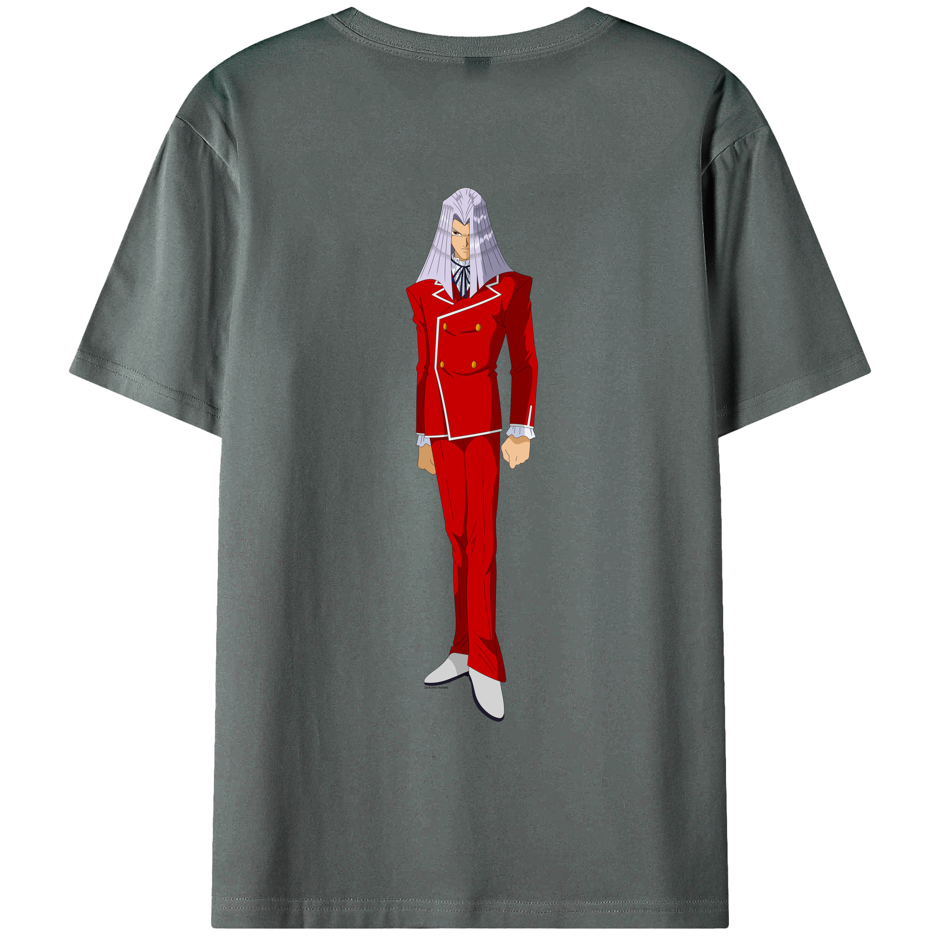 （画像用） 遊☆戯☆王 Yu-Gi-Oh! 綿100％ メンズ半袖Tシャツ（バックプリント） 通気性